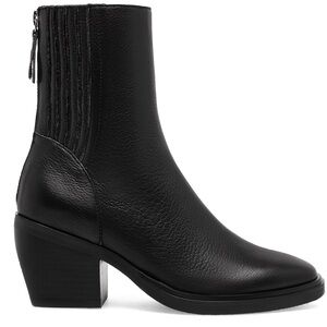 Silent D Anthropologie Teach Bootie Black Leather square toe size 41 US 10.5